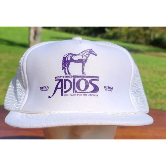 Adios 1990 Pace For The Orchids Trucker Hat Mesh Snapback Adjustable Rope KDKA - Picture 1 of 6